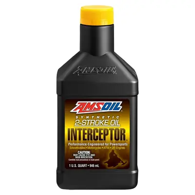 AMSOIL INTERCEPTOR® 100% Synthetic 2-Stroke Oil quart bottle